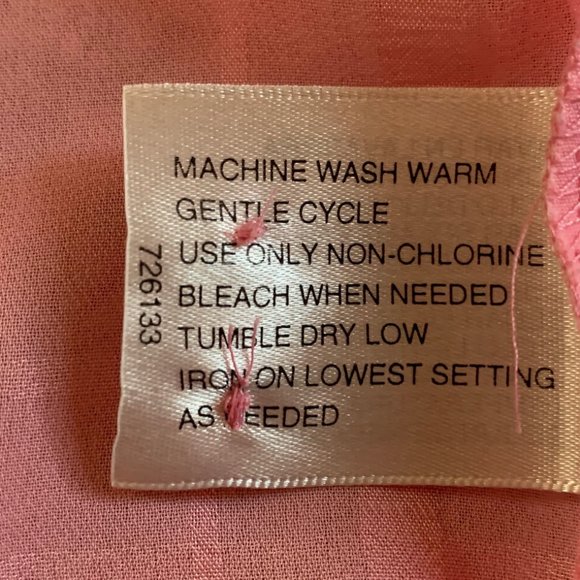 Liz Baker Pink Sheer Blouse with 2 Shells Size 14 - Picture 12 of 16